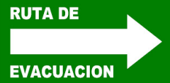 Señal ruta de evacuación